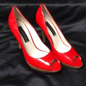 Steven by Steve Madden red patent heels